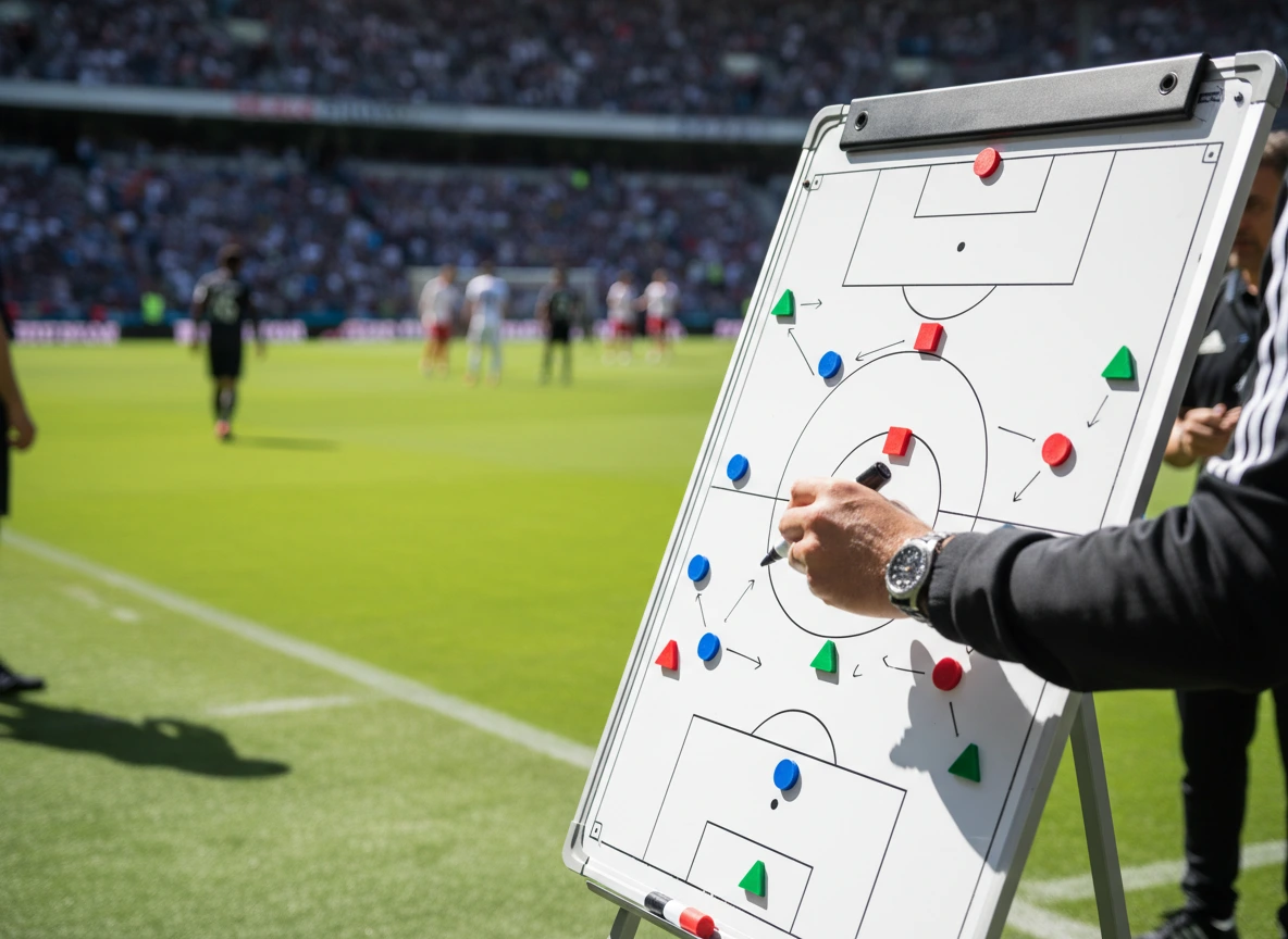 Spielerübersicht auf einem Display zur Analyse von Belastung und Formkurven.