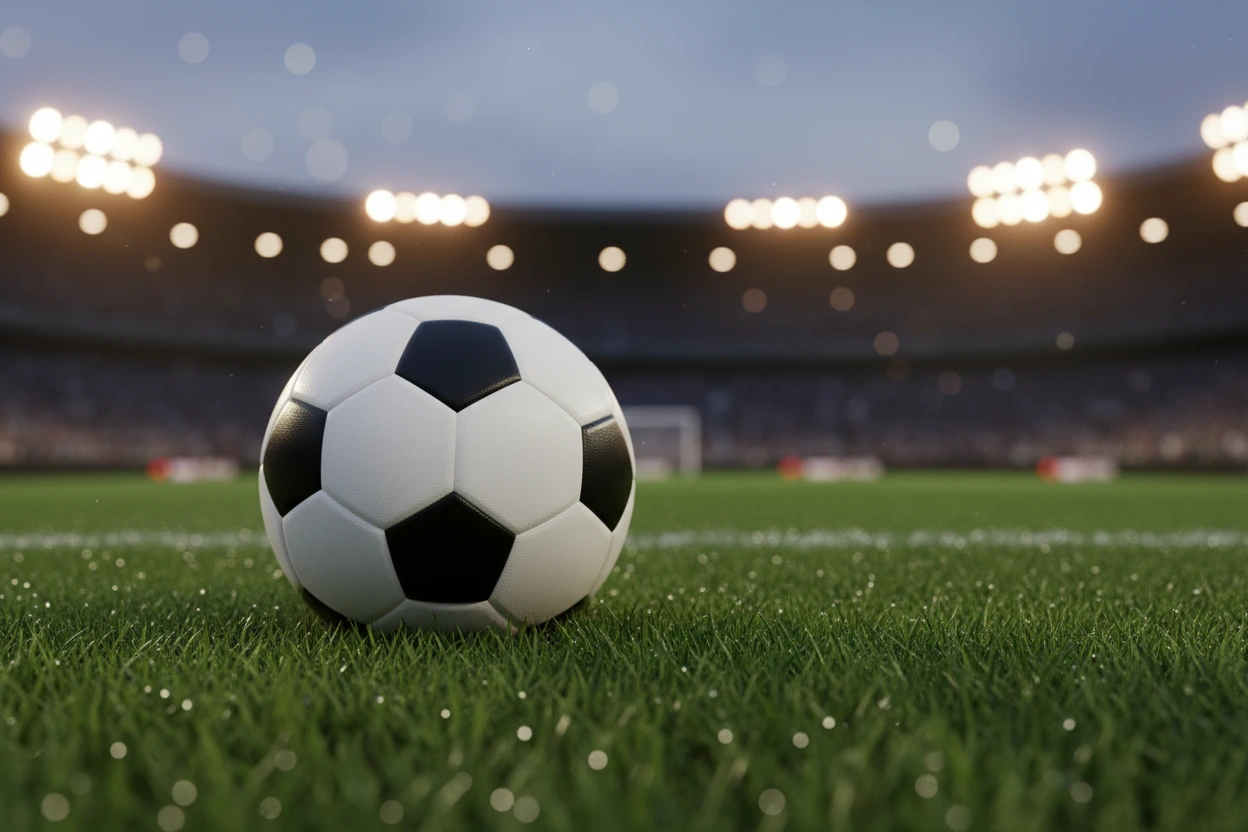 Spieldaten der englischen Liga auf einem Monitor